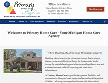 Tablet Screenshot of primaryhomecare.com